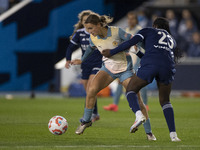 Kerstin Casparij #18 of Manchester City W.F.C. is in action during the UEFA Women's Champions League Second Round 2nd Leg match between Manc...