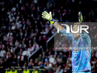 Besiktas JK goalkeeper Mert Gunok during the match between Ajax and Besiktas at the Johan Cruijff ArenA for the UEFA Europa League - League...