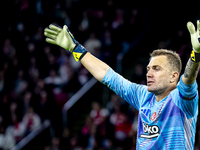 Besiktas JK goalkeeper Mert Gunok during the match between Ajax and Besiktas at the Johan Cruijff ArenA for the UEFA Europa League - League...