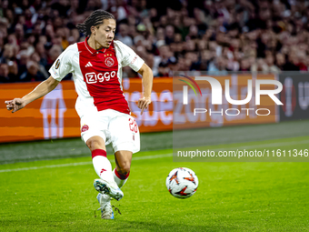 AFC Ajax Amsterdam midfielder Kian Fitz-Jim plays during the match between Ajax and Besiktas at the Johan Cruijff ArenA for the UEFA Europa...