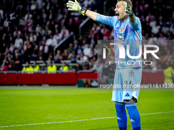 Besiktas JK goalkeeper Mert Gunok during the match between Ajax and Besiktas at the Johan Cruijff ArenA for the UEFA Europa League - League...