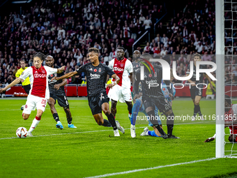 AFC Ajax Amsterdam midfielder Kian Fitz-Jim scores the 1-0 during the match Ajax vs. Besiktas at the Johan Cruijff ArenA for the UEFA Europa...