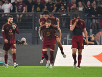 Artem Dovbyk of A.S. Roma celebrates after scoring the goal of 1-0 during the UEFA Europa League 2024/25 League Phase MD1 match between A.S....