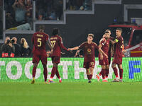 Artem Dovbyk of A.S. Roma celebrates after scoring the goal of 1-0 during the UEFA Europa League 2024/25 League Phase MD1 match between A.S....