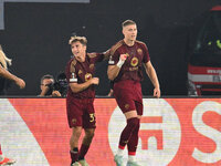 Artem Dovbyk of A.S. Roma celebrates after scoring the goal of 1-0 during the UEFA Europa League 2024/25 League Phase MD1 match between A.S....