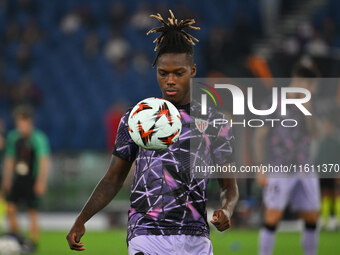 Nico Williams of Athletic Club de Bilbao during the UEFA Europa League 2024/25 League Phase MD1 match between A.S. Roma and Athletic Club Bi...