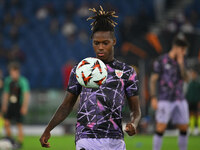 Nico Williams of Athletic Club de Bilbao during the UEFA Europa League 2024/25 League Phase MD1 match between A.S. Roma and Athletic Club Bi...