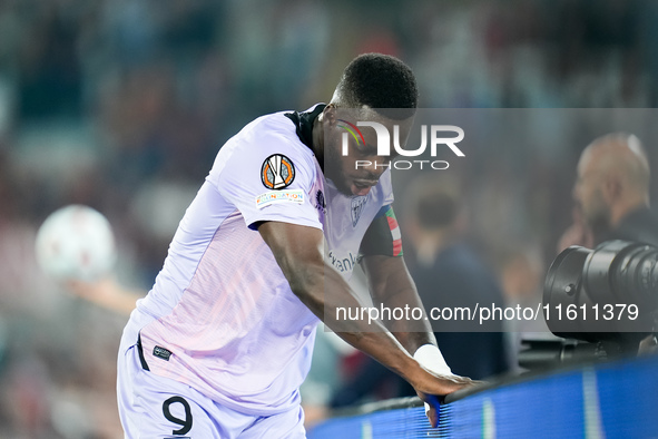 Inaki Williams of Athletic Club looks dejected during the UEFA Europa League 2024/25 League Phase MD1 match between AS Roma and Athletic Clu...