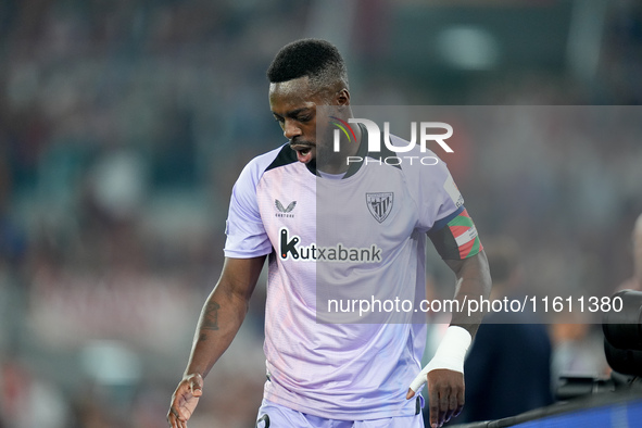 Inaki Williams of Athletic Club looks dejected during the UEFA Europa League 2024/25 League Phase MD1 match between AS Roma and Athletic Clu...