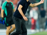 Ivan Juric head coach of AS Roma gestures during the UEFA Europa League 2024/25 League Phase MD1 match between AS Roma and Athletic Club at...