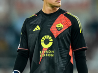 Mile Svilar of AS Roma looks on during the UEFA Europa League 2024/25 League Phase MD1 match between AS Roma and Athletic Club at Stadio Oli...