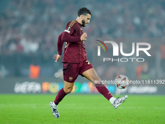 Mario Hermoso of AS Roma during the UEFA Europa League 2024/25 League Phase MD1 match between AS Roma and Athletic Club at Stadio Olimpico o...