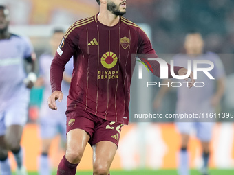 Mario Hermoso of AS Roma during the UEFA Europa League 2024/25 League Phase MD1 match between AS Roma and Athletic Club at Stadio Olimpico o...