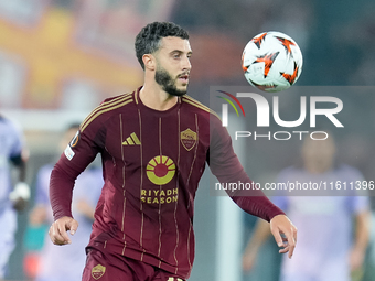 Mario Hermoso of AS Roma during the UEFA Europa League 2024/25 League Phase MD1 match between AS Roma and Athletic Club at Stadio Olimpico o...