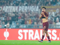 Paulo Dybala of AS Roma reacts during the UEFA Europa League 2024/25 League Phase MD1 match between AS Roma and Athletic Club at Stadio Olim...