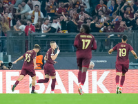 Artem Dovbyk of AS Roma celebrates after scoring first goal during the UEFA Europa League 2024/25 League Phase MD1 match between AS Roma and...