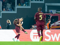 Artem Dovbyk of AS Roma celebrates after scoring first goal during the UEFA Europa League 2024/25 League Phase MD1 match between AS Roma and...