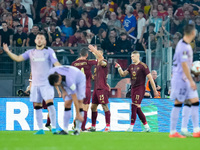 Artem Dovbyk of AS Roma celebrates after scoring first goal during the UEFA Europa League 2024/25 League Phase MD1 match between AS Roma and...