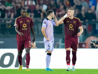 Artem Dovbyk of AS Roma celebrates after scoring first goal during the UEFA Europa League 2024/25 League Phase MD1 match between AS Roma and...