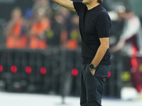 Ernesto Valverde head coach of Athletic Club gives instructions during the UEFA Europa League 2024/25 League Phase MD1 match between AS Roma...