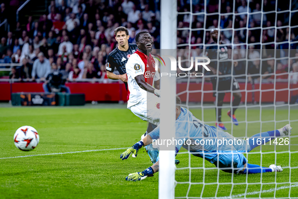 AFC Ajax Amsterdam forward Brian Brobbey during the match between Ajax and Besiktas at the Johan Cruijff ArenA for the UEFA Europa League -...