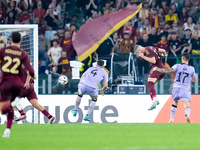 Artem Dovbyk of AS Roma scores first goal during the UEFA Europa League 2024/25 League Phase MD1 match between AS Roma and Athletic Club at...