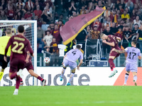 Artem Dovbyk of AS Roma scores first goal during the UEFA Europa League 2024/25 League Phase MD1 match between AS Roma and Athletic Club at...