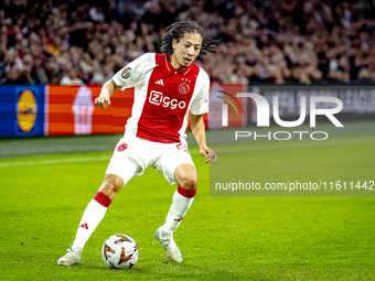 AFC Ajax Amsterdam midfielder Kian Fitz-Jim plays during the match between Ajax and Besiktas at the Johan Cruijff ArenA for the UEFA Europa...