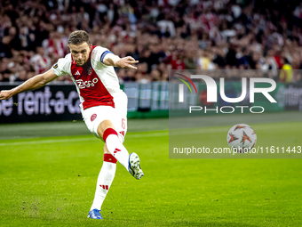 AFC Ajax Amsterdam midfielder Jordan Henderson during the match between Ajax and Besiktas at the Johan Cruijff ArenA for the UEFA Europa Lea...