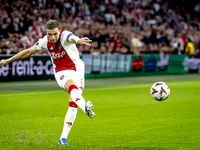 AFC Ajax Amsterdam midfielder Jordan Henderson during the match between Ajax and Besiktas at the Johan Cruijff ArenA for the UEFA Europa Lea...