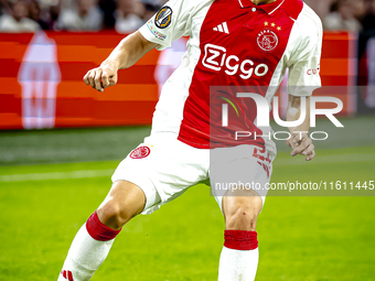 AFC Ajax Amsterdam midfielder Kian Fitz-Jim plays during the match between Ajax and Besiktas at the Johan Cruijff ArenA for the UEFA Europa...