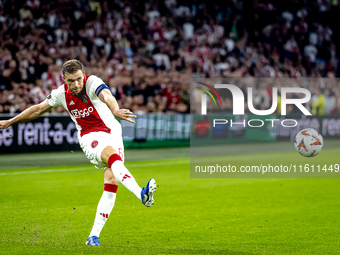 AFC Ajax Amsterdam midfielder Jordan Henderson during the match between Ajax and Besiktas at the Johan Cruijff ArenA for the UEFA Europa Lea...