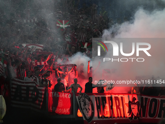 Athletic supporters prior the UEFA Europa League 2024/25 League Phase MD1 match between AS Roma and Athletic Club at Stadio Olimpico on Sept...