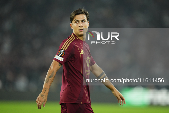 Paulo Dybala second striker of Roma and Argentina during the UEFA Europa League 2024/25 League Phase MD1 match between AS Roma and Athletic...