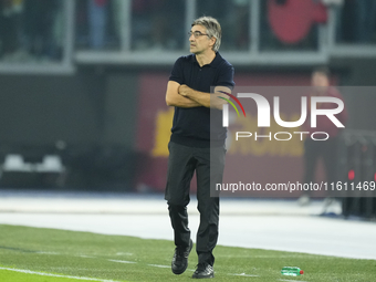 Ivan Juric head coach of Roma during the UEFA Europa League 2024/25 League Phase MD1 match between AS Roma and Athletic Club at Stadio Olimp...