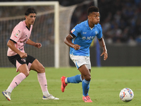 David Neres of SSC Napoli during the Coppa Italia match between SSC Napoli and Palermo FC at Stadio Diego Armando Maradona Naples Italy on 2...