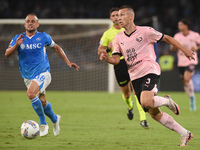 Kristoffer Lund of Palermo FC during the Coppa Italia match between SSC Napoli and Palermo FC at Stadio Diego Armando Maradona Naples Italy...