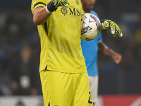 Elia Caprile of SSC Napoli during the Coppa Italia match between SSC Napoli and Palermo FC at Stadio Diego Armando Maradona Naples Italy on...