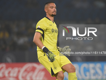 Elia Caprile of SSC Napoli during the Coppa Italia match between SSC Napoli and Palermo FC at Stadio Diego Armando Maradona Naples Italy on...