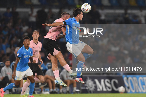 Giacomo Raspadori of SSC Napoli during the Coppa Italia match between SSC Napoli and Palermo FC at Stadio Diego Armando Maradona Naples Ital...