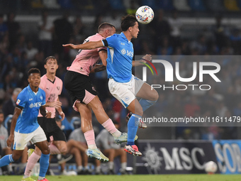 Giacomo Raspadori of SSC Napoli during the Coppa Italia match between SSC Napoli and Palermo FC at Stadio Diego Armando Maradona Naples Ital...