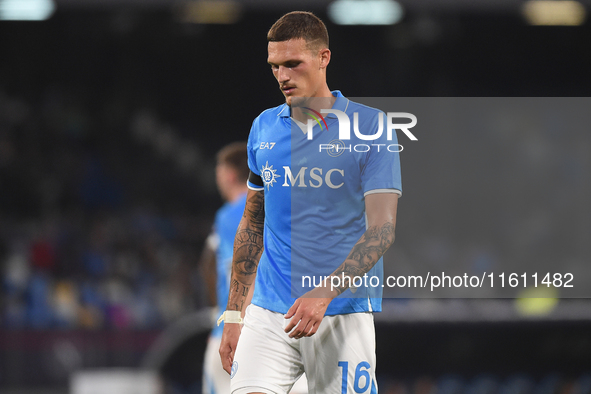 Rafa Marin of SSC Napoli during the Coppa Italia match between SSC Napoli and Palermo FC at Stadio Diego Armando Maradona Naples Italy on 26...