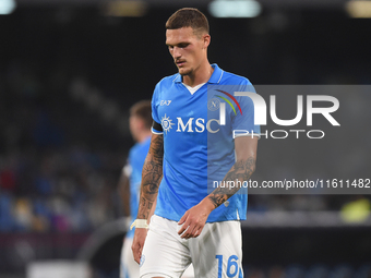 Rafa Marin of SSC Napoli during the Coppa Italia match between SSC Napoli and Palermo FC at Stadio Diego Armando Maradona Naples Italy on 26...