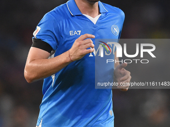 Billy Gilmour of SSC Napoli during the Coppa Italia match between SSC Napoli and Palermo FC at Stadio Diego Armando Maradona Naples Italy on...