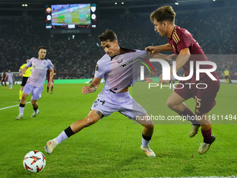 Tommaso Baldanzi attacking midfield of Roma and Italy and Benat Prados central midfield of Athletic Club and Spain  acp during the UEFA Euro...