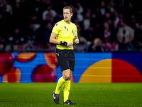 Referee John Brooks officiates the match between Ajax and Besiktas at the Johan Cruijff ArenA for the UEFA Europa League - League phase - Ma...