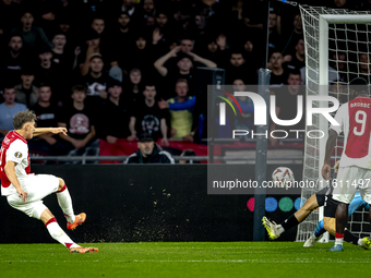 AFC Ajax Amsterdam forward Carlos Forbs scores the 2-0 during the match Ajax vs. Besiktas at the Johan Cruijff ArenA for the UEFA Europa Lea...