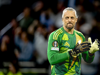 AFC Ajax Amsterdam goalkeeper Remko Pasveer celebrates the goal during the match between Ajax and Besiktas at the Johan Cruijff ArenA for th...