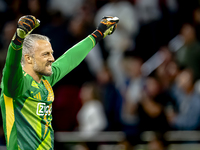 AFC Ajax Amsterdam goalkeeper Remko Pasveer celebrates the goal during the match between Ajax and Besiktas at the Johan Cruijff ArenA for th...