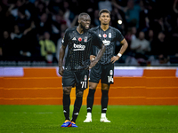 Besiktas JK midfielder Jean Onana appears dejected during the match between Ajax and Besiktas at the Johan Cruijff ArenA for the UEFA Europa...